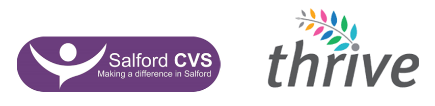 Salford CVS and Thrive Trafford logos